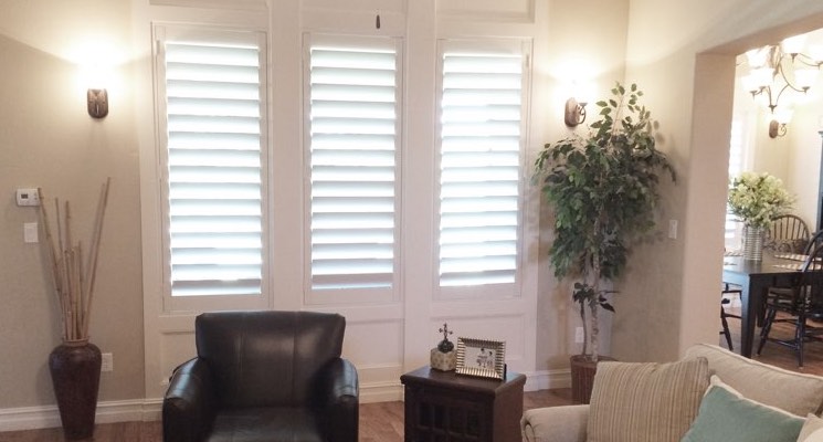 Austin parlor white shutters